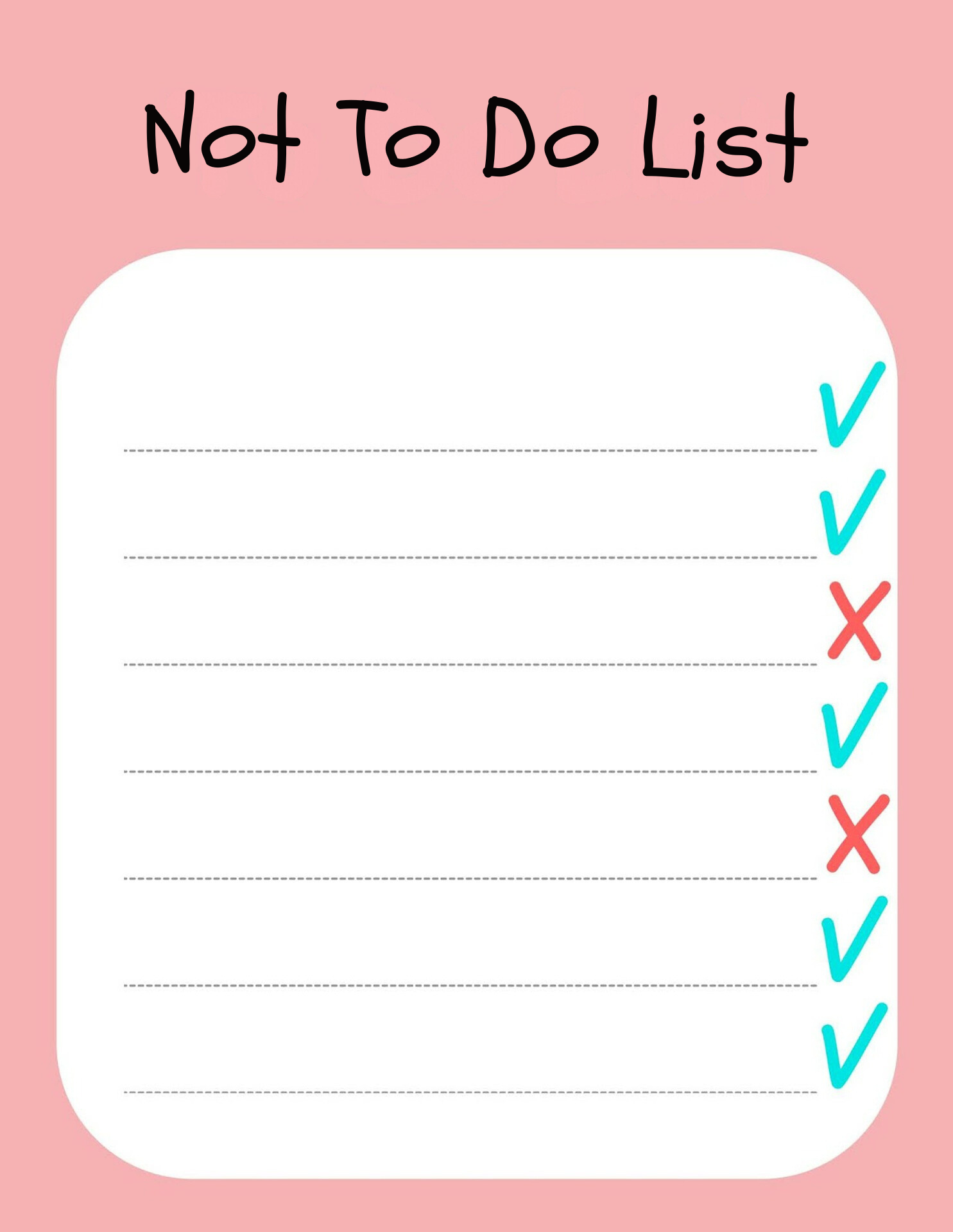 Do you have a “Not To Do” list?